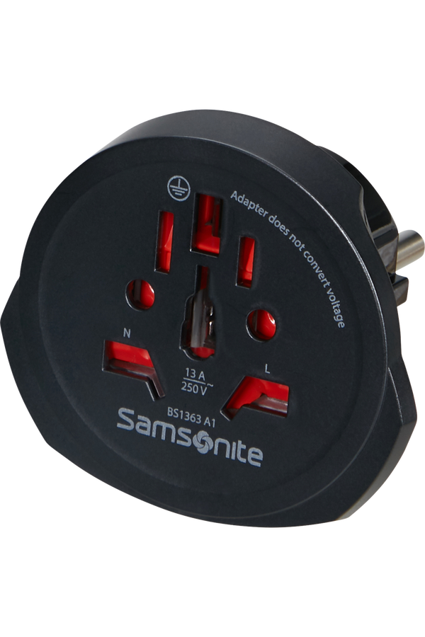 Samsonite Travel Accessories World to Europe Adaptor Černá